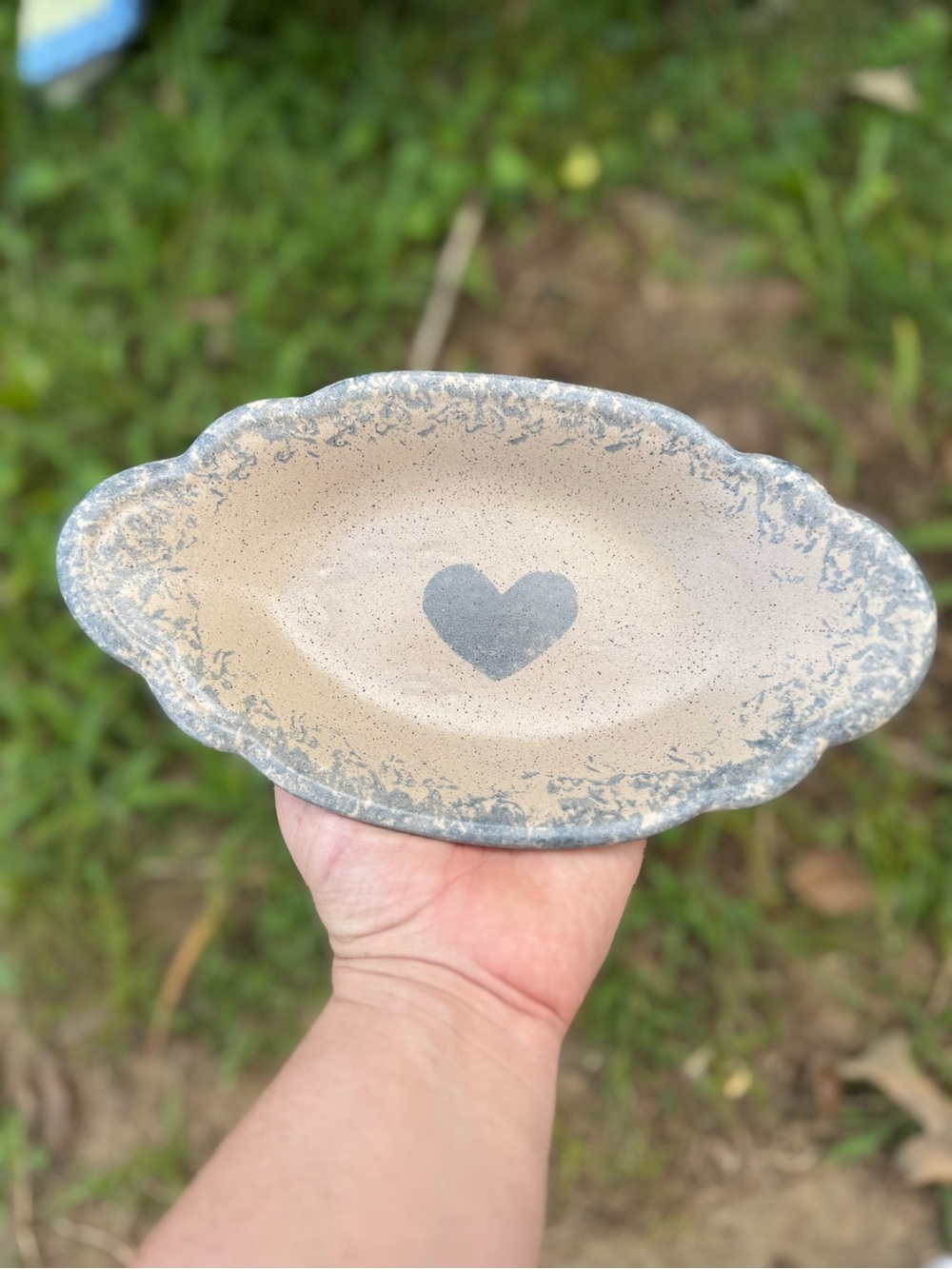Vintage House Pottery (Sturgis Ky) stoneware Relish dish/trinket dish